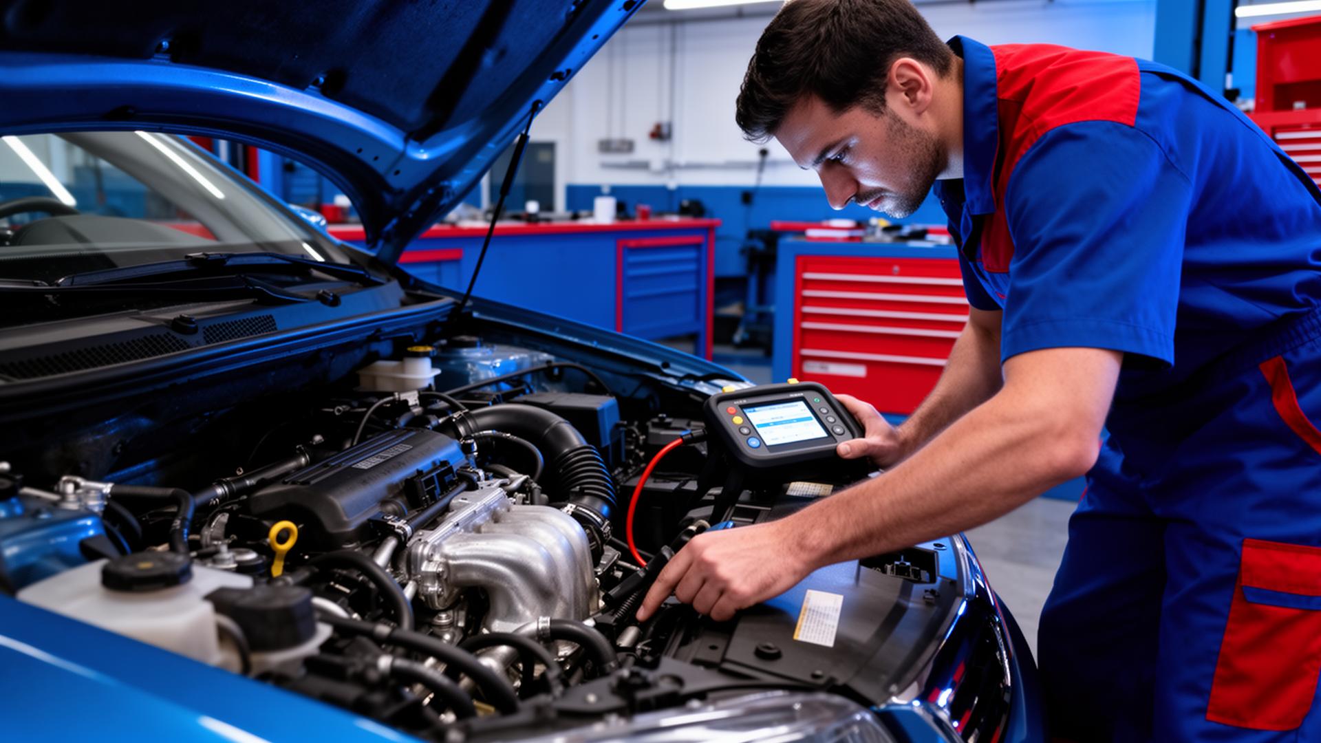 Mecânico realizando diagnóstico de ar condicionado automotivo na CFC Refrigeração em Sarandi PR